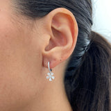 Diamond Dangle Earrings 0.6 ct White Gold