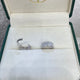 Diamond Hoop Earrings 5.6 ct White Gold