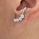 Diamond Climber Earrings 1.6 ct White Gold