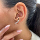 Diamond Climber Earrings 1.5 ct Rose Gold