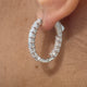 Diamond Hoop Earrings 2.9 ct White Gold