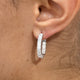 Diamond Hoop Earrings 3 ct White Gold