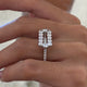 Diamond Statement Ring 2.19 Carat White Gold 14K