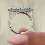 Diamond Statement Ring 2.19 Carat White Gold 14K