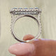 Diamond Statement Ring 2.19 Carat White Gold 14K