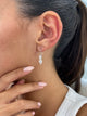 Diamond Dangle Earrings 1.9 ct White Gold