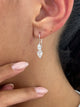 Diamond Dangle Earrings 1.9 ct White Gold