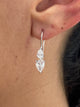 Diamond Dangle Earrings 2 ct White Gold