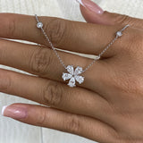 Diamond Pendant Necklace 1.4 ct White Gold
