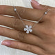 Diamond Pendant Necklace 1.4 ct White Gold