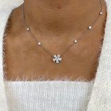 Diamond Pendant Necklace 1.4 ct White Gold
