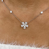 Diamond Pendant Necklace 1.4 ct White Gold