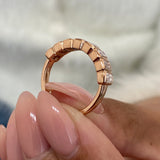 Diamond Stackable Fashion Ring 0.95 ct TCW, Rose Gold 14K