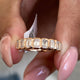 Diamond Stackable Fashion Ring 0.95 ct TCW, Rose Gold 14K