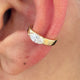 Diamond Cuff Single Earring 0.3 ct TCW, Yellow Gold