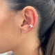 Diamond Cuff Earrings 0.25 ct TCW, Yellow Gold