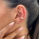 Diamond Cuff Earrings 0.25 ct TCW, Yellow Gold