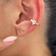 Diamond Cuff Earrings 0.25 ct TCW, Yellow Gold