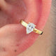 Diamond Cuff Earrings 0.3 ct Yellow Gold