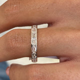 Diamond Band Ring 1.2 ct White Gold