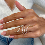 Diamond Wrap Ring 2.1 ct Yellow Gold