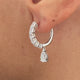 Diamond Dangle Earrings 2 ct White Gold