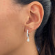 Diamond Dangle Earrings 2 ct White Gold