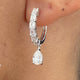 Diamond Dangle Earrings 2 ct White Gold