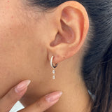 Diamond Dangle Earrings 0.5 ct Rose Gold