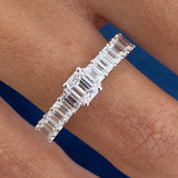 Diamond Half Eternity Fashion Ring 1.55 ct TCW, White Gold 14K