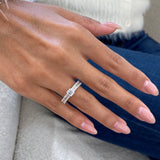 Diamond Half Eternity Fashion Ring 1.55 ct TCW, White Gold 14K