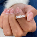 Diamond Wedding Band Fashion Ring 0.60 ct TCW, Rose Gold 14K