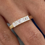 Diamond Band Ring 0.7 ct Yellow Gold
