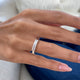 Diamond Stackable Ring 0.69 Carat White Gold 14K