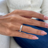 Diamond Stackable Ring 0.69 Carat White Gold 14K