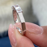 Diamond Stackable Ring 0.69 Carat White Gold 14K