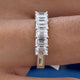 Diamond Stackable Ring 1.16 Carat White Gold 14K