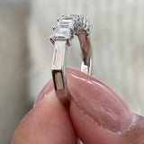 Diamond Stackable Ring 1.16 Carat White Gold 14K