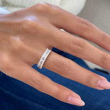 Diamond 7 Stone Ring 1.22 Carat White Gold 14K