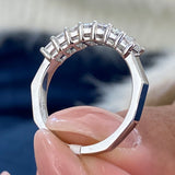 Diamond 7 Stone Ring 1.22 Carat White Gold 14K