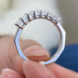 Diamond 7 Stone Ring 1.22 Carat White Gold 14K