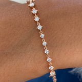 Diamond Link Bracelet 1.7 ct Rose Gold