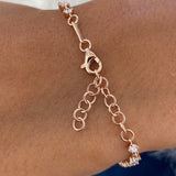 Diamond Link Bracelet 1.7 ct Rose Gold