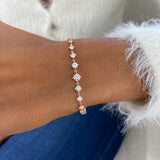 Diamond Link Bracelet 1.8 ct Rose Gold