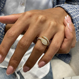 Diamond Wrap Ring 0.74 Carat Yellow Gold 14K