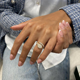 Diamond Wrap Ring 0.74 Carat Yellow Gold 14K