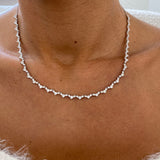 Diamond Tennis Necklace 4.2 ct White Gold