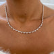 Diamond Tennis Necklace 4.2 ct White Gold