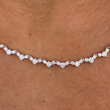 Diamond Tennis Necklace 4.2 ct White Gold