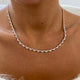 Diamond Tennis Necklace 4.2 ct White Gold